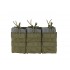 Triple Open Top 7.62 Mag Pouch - Olive 
